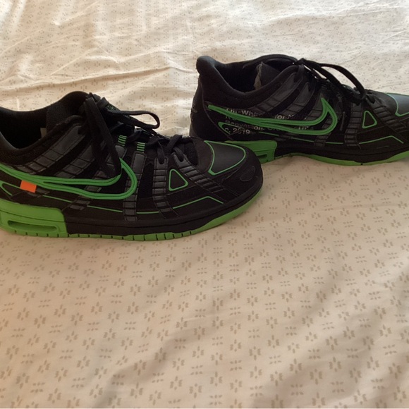 GUC Men’s Nike Air Rubber Dunk Off White Green Strike, size 9.5 - Picture 3 of 8